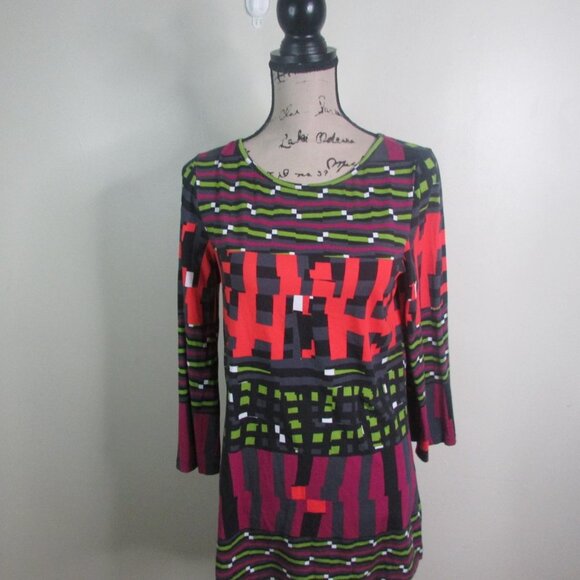 Lynn Ritchie Silver Tunic Blouse XS Colorful - Picture 2 of 11